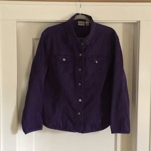 Chico’s purple denim jacket. Size 3 (xlarge)